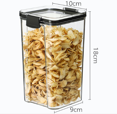 Moisture-Proof Clear Plastic Food Storage Container, Pantry Storage Canister for Rice, Pasta, Cereal, Flour, Sugar, Coffee, Tea, Beans, Snacks, Kitchen Organization & Pantry Essentials