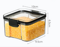 Moisture-Proof Clear Plastic Food Storage Container, Pantry Storage Canister for Rice, Pasta, Cereal, Flour, Sugar, Coffee, Tea, Beans, Snacks, Kitchen Organization & Pantry Essentials