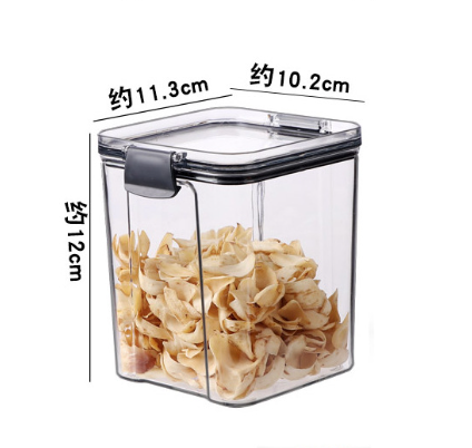 Moisture-Proof Clear Plastic Food Storage Container, Pantry Storage Canister for Rice, Pasta, Cereal, Flour, Sugar, Coffee, Tea, Beans, Snacks, Kitchen Organization & Pantry Essentials