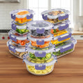 24-Piece Borosilicate Glass Food Storage Containers with Airtight Lids – Leakproof Meal Prep Containers, Freezer, Microwave & Dishwasher Safe Glass Food Storage Set, Kitchen Pantry Organization, Lunch Containers